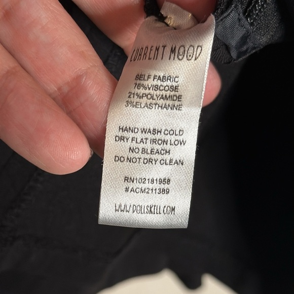 Dolls Kill Current Mood Pleated Black Mini Skirt Rave 2000s Size XXL - Picture 5 of 6